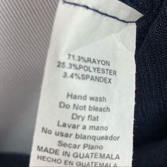 Lumiere slate blue space dye faux wrap soft lightweight sweater L - Picture 7 of 7